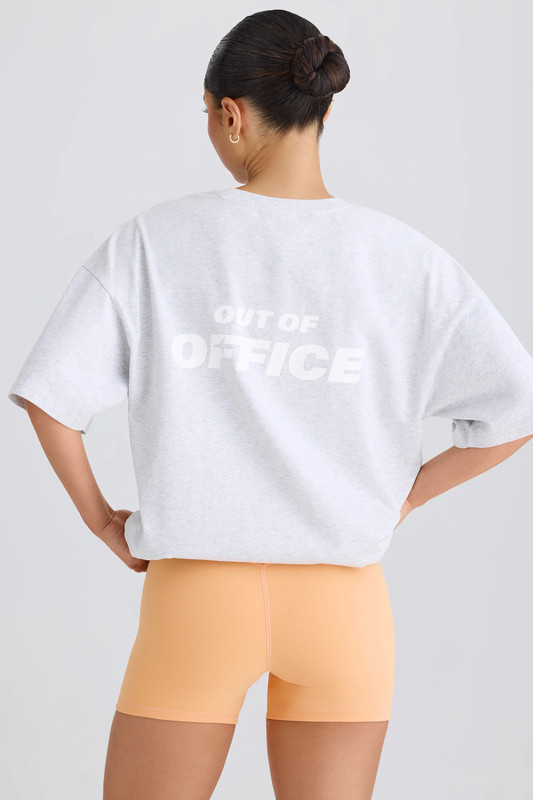 Oversized T-Shirt in Grey Marl - UK Size:L/XL